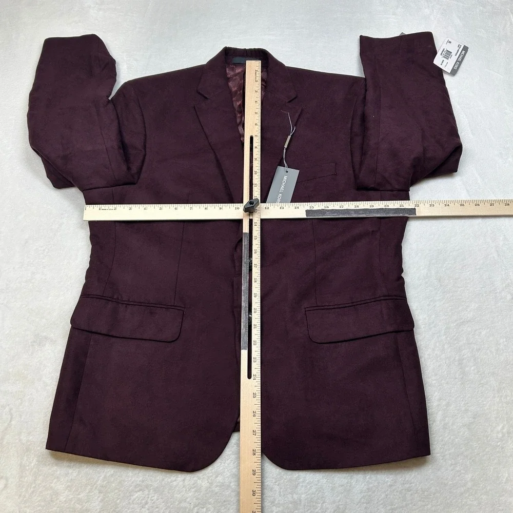 Michael Kors Faux Suede Sport Coat Mens 40S 40 Burgundy Red Classic Fit $295 NEW